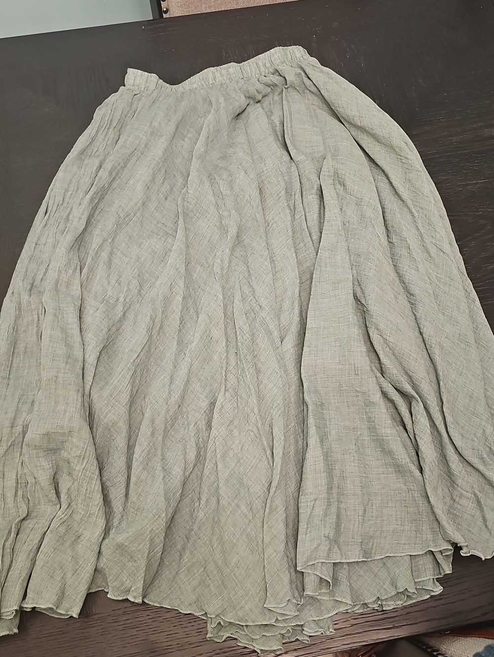 Light Gray Women's Flowing Maxi Skirt
